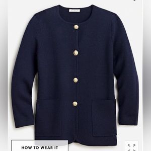 NWT Size small J. Crew Giselle sweater-blazer
